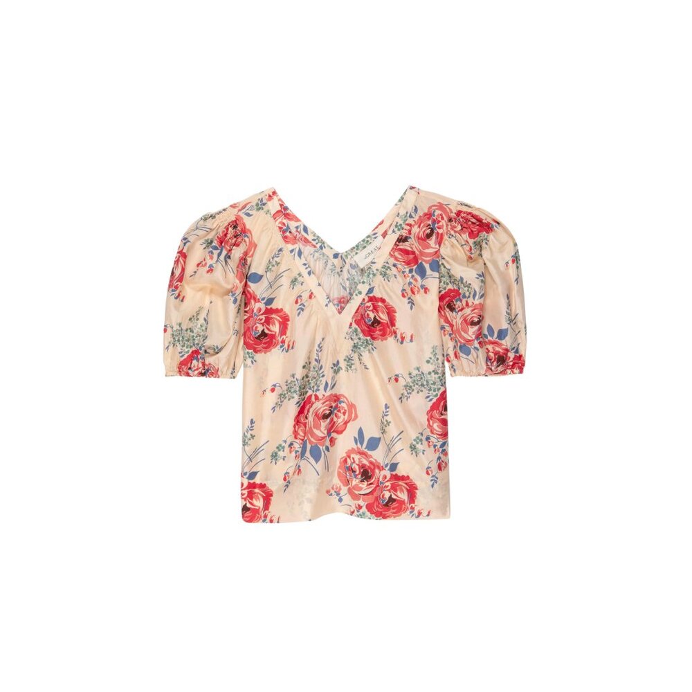 The Great Silk Bungalow Top in Echo Rose Print - Picture 3 of 3